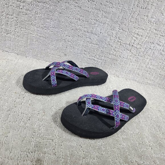 Teva Olowahu Women's Size US 9 Purple Black Slip On Flip-Flop Sandals 6840 - Picture 10 of 12